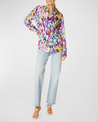 Carrie Floral-Print Button-Down Shirt