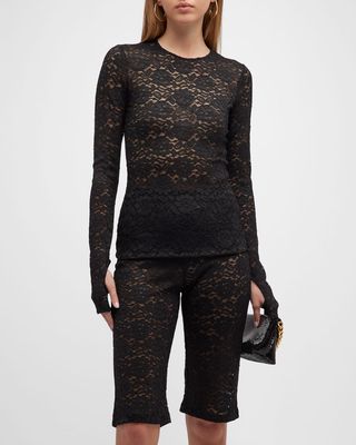 Carrie Lace Long-Sleeve Top