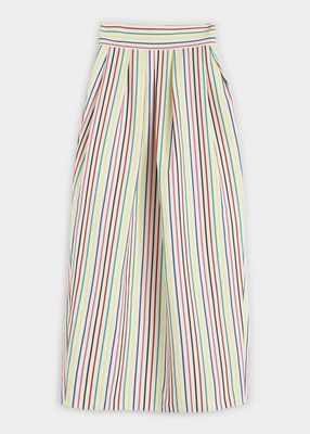 Carrot Striped Long Skirt