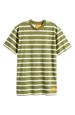 CARROTS BY ANWAR CARROTS Crops Stripe T-Shirt in Olive