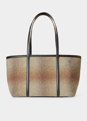 Carry Everything Blurred Plaid Tote Bag
