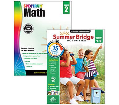 Carson Dellosa Education Math Workbook 2-Pack G rade 1-2