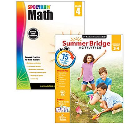 Carson Dellosa Education Math Workbook 2-Pack G rade 3-4