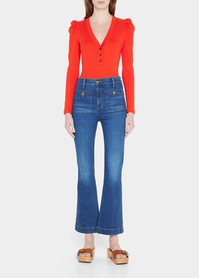 Carson High-Rise Ankle Flared Jeans