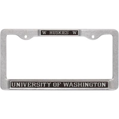 CARSON INDUSTRIES Pewter Washington Huskies Team Name License Plate Frame
