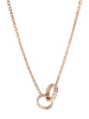 Cartier 18kt rose gold Love diamond necklace - Pink