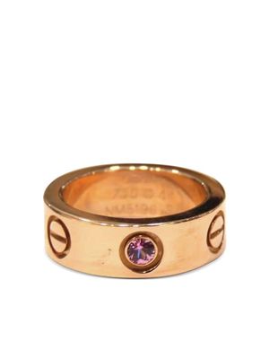 Cartier 18kt rose gold Love sapphire ring - Pink