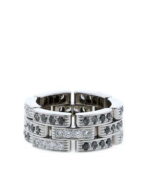 Cartier 18kt white gold flexible Maillon Panthère diamond ring - Silver