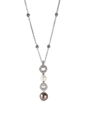 Cartier 18kt white gold Himalia pearl and diamond necklace - Silver