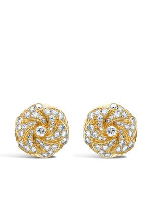 Cartier 1960s pre-owned 18kt yellow gold diamond clip earrings