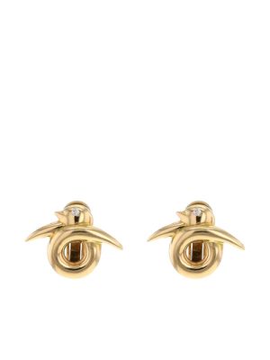 Cartier 1990's 14kt yellow gold clip-on diamond earrings