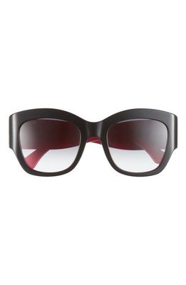 Cartier 52mm Gradient Cat Eye Sunglasses in Black