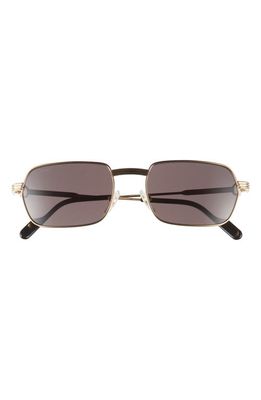 Cartier 56mm Polarized Square Sunglasses in Gold 