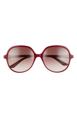 Cartier 57mm Gradient Round Sunglasses in Burgundy