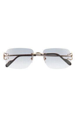 Cartier 57mm Gradient Square Sunglasses in Gold