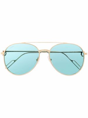 Cartier Eyewear C de Cartier pilot-frame sunglasses - Gold
