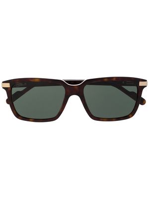 Cartier Eyewear C de Cartier rectangular-frame sunglasses - Brown