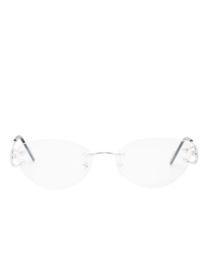 Cartier Eyewear C Dècor cat-eye glasses - Silver