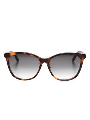 Cartier Eyewear C Décor cat-eye sunglasses - Brown