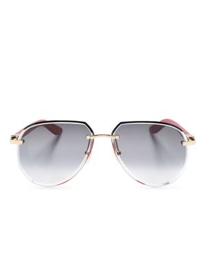 Cartier Eyewear C Decor pilot-frame sunglasses - Red