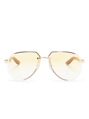Cartier Eyewear C Decor pilot-frame sunglasses - Yellow
