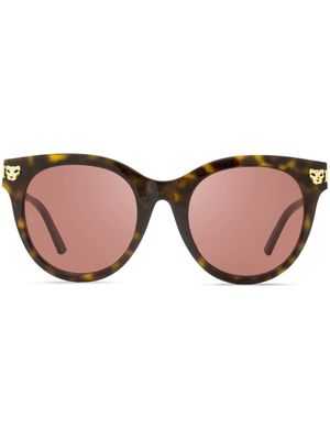 Cartier Eyewear CT 0024 Alternative Fit round-frame sunglasses - Brown
