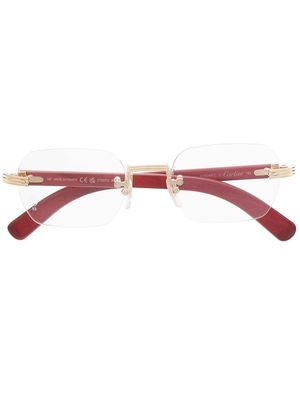 Cartier Eyewear CT0377O frameless glasses - Gold