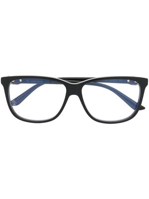 Cartier Eyewear engraved logo square-frame glasses - Black