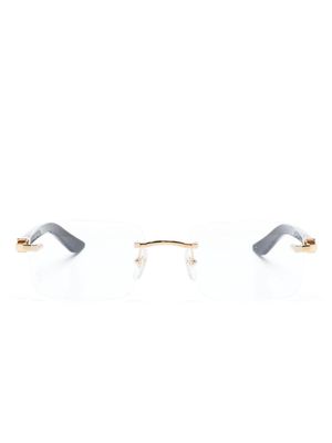 Cartier Eyewear frameless rectangle glasses - Neutrals