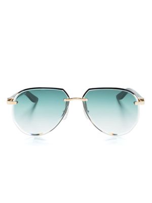Cartier Eyewear gradient-lenses pilot-frame sunglasses - Blue