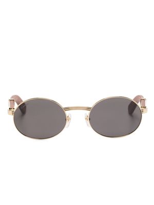 Cartier Eyewear oval-frame sunglasses - Brown