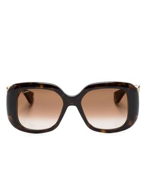 Cartier Eyewear oversize-frame sunglasses - Brown