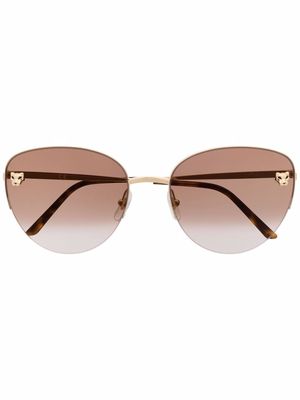 Cartier Eyewear Panther cat-eye sunglasses - Gold