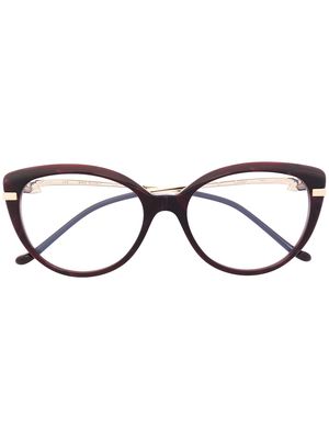 Cartier Eyewear Panthère cat-eye glasses - Brown