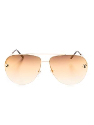 Cartier Eyewear Panthère pilot-frame sunglasses - Gold