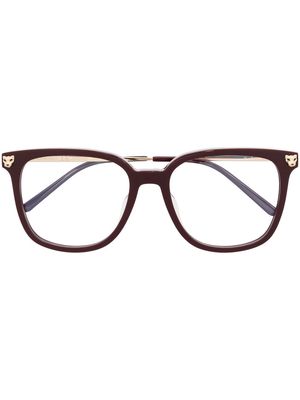 Cartier Eyewear Panthère square-frame glasses - Red