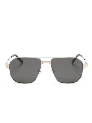 Cartier Eyewear pilot-frame tinted sunglasses - Silver