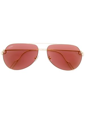 Cartier Eyewear Première de Cartier pilot-frame sunglasses - Gold