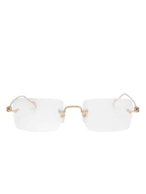 Cartier Eyewear rectangle-frame rimless glasses - Gold