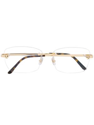 Cartier Eyewear Rectangular lens glasses - Gold