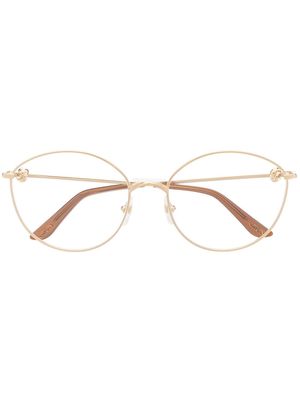 Cartier Eyewear round-frame gold-tone glasses
