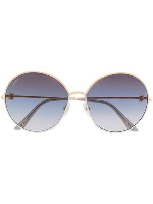 Cartier Eyewear round-frame gradient sunglasses - Gold