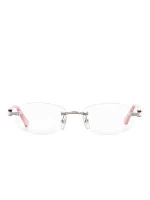 Cartier Eyewear round-frame metallic glasses - Pink