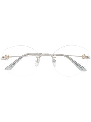 Cartier Eyewear round rimless optical glasses - Silver