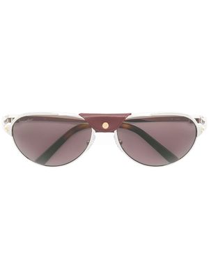 Cartier Eyewear Santos de Cartier aviator-frame sunglasses - Metallic