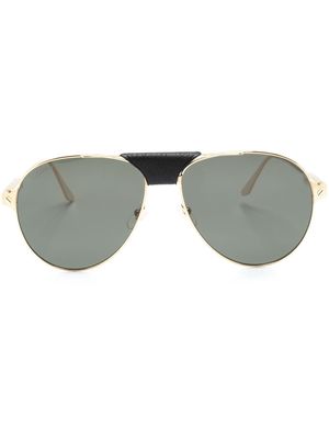 Cartier Eyewear Santos de Cartier pilot sunglasses - Gold