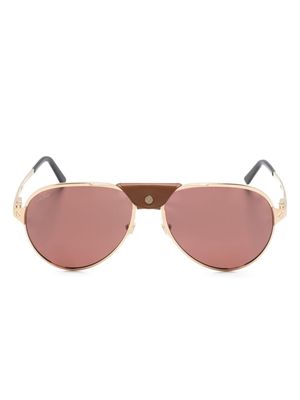 Cartier Eyewear Santos pilot-frame sunglasses - Gold