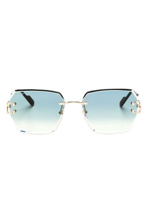 Cartier Eyewear Signature C de Cartier geometric-frame sunglasses - Blue