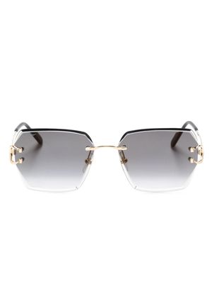 Cartier Eyewear Signature C de Cartier geometric-frame sunglasses - Gold