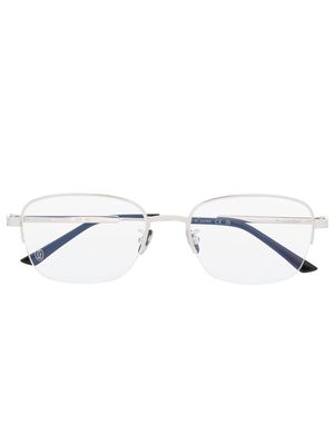 Cartier Eyewear square-frame engraved-logo glasses - Silver